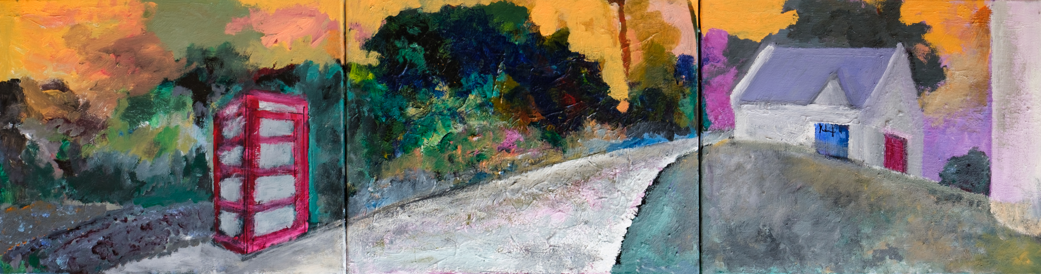 Paul Santman- Landschap met telefooncel